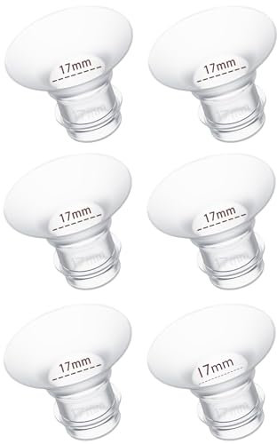 Flange Inserts for Breast Pumps & Accessories Flange Sizing Kit Compatible with Momcozy Breast Pump Flange Insert Lansinoh/Spectra/Haakaa/Nullie/Medela Breast Pump Electrical (17mm 6PCS)