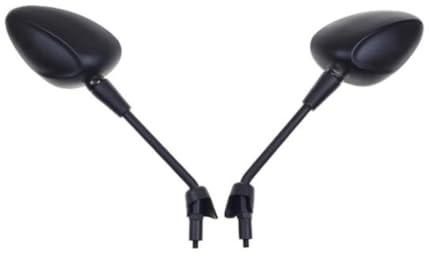 Spiegel Set Links + Rechts Schwarz Matt E-Geprüft passend für Vespa GTS Sprint Primavera 50 125 150 (2 Stück) – M8 Gewinde