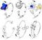Steemjoey 6 PCS Silber Fidget Angst Ringe Set, Zappelringe Verstellbare Fingerringe, Bead Ring Offene Anxiety Ring mit Perlen, Band Ring für Damen Herren Anti Stress Ängstlichkeit Entlastung