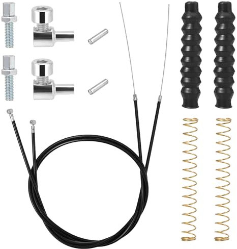 2 Packs Brake Cable Drive Rollator Replacement Brake Cable Parts, 41 Brake Cable Rollator Walker Parts Brake Cables for Folding Wheelchair Rollator Universal Cable Drive Walker Parts(14 Pcs 1 Pair)