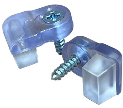 E.H.C. Lot de 10 clips de fixation en verre transparents avec tout le matériel