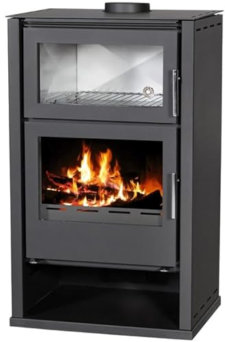 EEK A+ Victoria 05 Modena F 11,5 kW Poêle à bois avec four en acier inoxydable et air d'alimentation externe