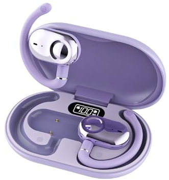 Open Ear Headphones Wireless Sports Over Ear Earbuds With Ear Hooks Gym OWS Hanging Earphones Cycling Workout Air Bone Conduction Headphones Bluetooth TWS Wireless Earbuds with Mic for Runners Running