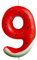 Cxryrzhe 9th Birthday Candles Number 9 Red Watermelon Birthday Party Watermelon Theme for Baby Girl Boy Birthday Cake Topper Graduation Celebration Anniversary Wedding Dessert Fruit Party Decorations