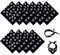 LWZko 12 Stück Piraten Kopftuch, Piraten Bandana, Halloween Piraten Bandana, Piraten Kopftuch set, Totenkopf Mütze Bandanas, Schwarze Bandana für Pirat Thema Party, Halloween und Kinder Party Gefalle