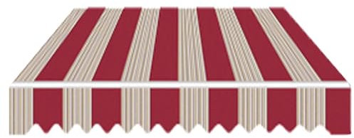 HRDMPFT tende Da Sole Di Ricambio Tessuto Di Ricambio Per tende Da Sole Retrattile, Telo Parasole Di Ricambio Con Mantovana Tela Da Sole Per Balcone, Patio(Wine red stripes,300x150cm)