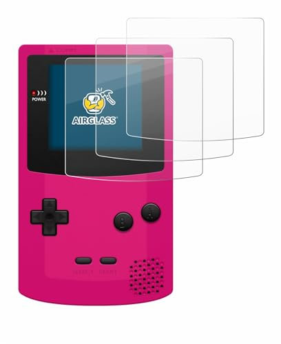 BROTECT (6 Stück Schutzglas für Nintendo Gameboy Color Schutzfolie Made in Germany Panzer Folie Glas Displayschutz [Kratzfest 9H, Anti-Fingerprint]