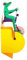 YUYQAQ Support de rangement mural pour papier toilette avec motif grenouille