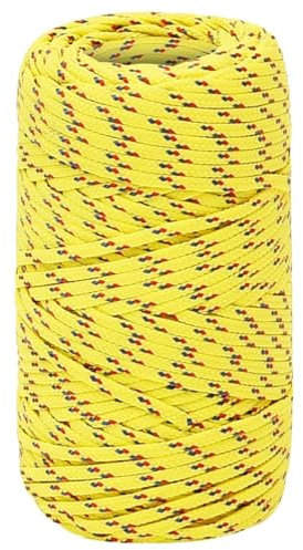 Tidyard Boat Rope Yellow 2 mm 25 m Polypropylene Sailing Cord Hardware Hardware Accessories Chain, Wire & Rope