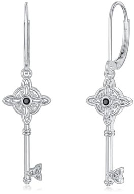 Hexen Ohrringe Silber 925 Hexen Tropfen Ohrringe Hexenknoten Keltischer Schmuck Damen