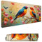 Orange Mauspad XXL 900x300x3mm,Mousepad Vogel Schreibtischunterlage,Wasserdichter Gaming Mauspad,Desk Mat mit Genähten Kanten,Mouse Pad mit Rutschfester Gummiunterseite Gaming Zubehör,Geschenk Hs-679