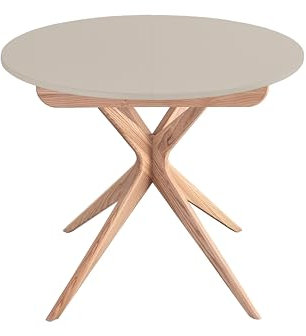 Runder Ausziehbare Esstisch 90cm Jubi Braun Beige