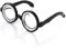 KarneLux Nerd Brille Schwarz - Lustiges Hornbrille ohne Stärke - Kostüm Accessoire für Oma, Streber, Verrückter Professor oder Wissenschaftler