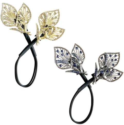 CATOR 2 piezas de accesorios mágicos para el cabello, pinzas para hacer moños con forma de donut, accesorios elegantes para el cabello para mujeres, cabello mediano y largo