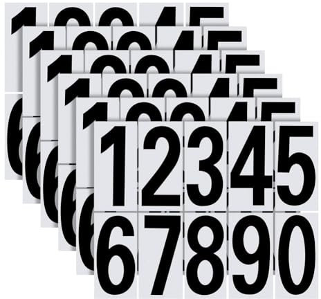60 Pcs Reflective Mailbox Numbers Stickers Self Adhesive Number Signs Waterproof Home Address Labels House Number Postbox Stickers Trash Can Labels for Door 3 Inch