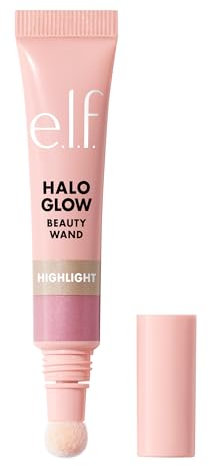 e.l.f. Halo Glow Highlight Beauty Wand, highlighter liquido per una pelle luminosa e brillante, formula modulabile, prodotto vegano e non testato sugli animali, Pink Prism