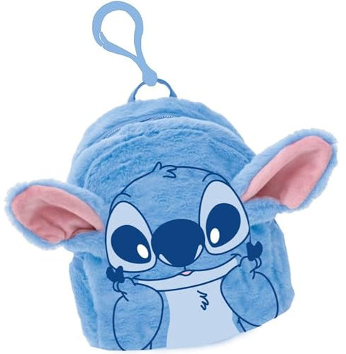 Geldbörse aus Plüsch Stitch – Geldbörse für Kinder mit Stitch-Design aus gepolstertem Plüsch, Reißverschluss und Format ideal zur Aufbewahrung von Münzen, Schlüsseln oder kleinen Schätzen im