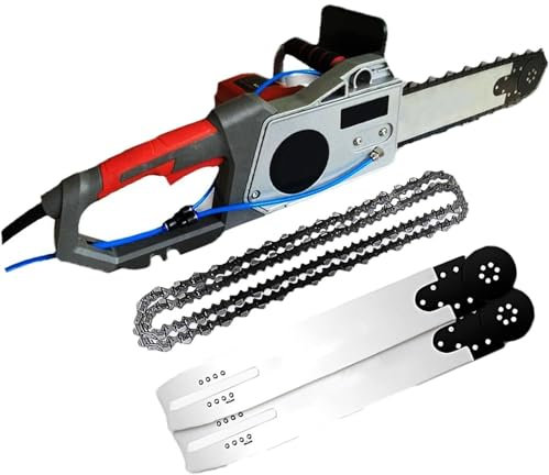 Rainureuse Beton 5800W/6500W Scie à Béton électrique Coupe Carrelage Concrete Cutter Saw Machine Découpe à Rainurer Murale Avec 2 Chaînes Et 2 Guides-Chaînes,DepthofCut480mm