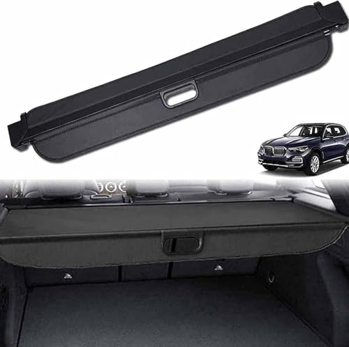 ZHANGJF Auto Einziehbare Hintere Kofferraum Hutablage Für BMW X5 E70 F15 2006-2018, Kofferraumabdeckung Cargo Kofferraum Abdeckung Ablagen