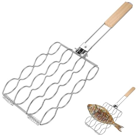 NHQZ Grillzange, tragbare klappbare Grillzange, Grillzubehör, Fischzange