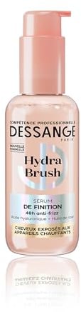 DESSANGE - Siero per capelli senza risciacquo Thermo-Protector Hydra Brush - Acido Ialuronico & Olio di Rosa - Idrata, Protegge & Definisce - Capelli esposti ai riscaldatori - 110ml