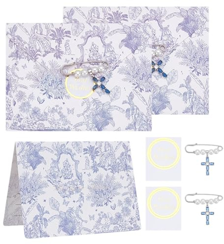 UNICRAFTALE 2 Sets Médaillon Mémoriel pour Bouquet de Mariée Bleu avec Croix Élégante Broche Photo Cadeau de Douche Nuptiale Accessoire de Mariage Épingles à Bouquet Cristal