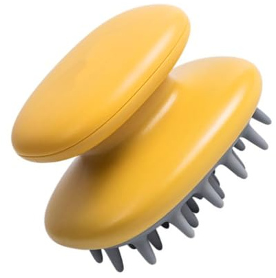 Beaupretty Handlicher Silikon Massagekamm Shampoo Haarbürste mit Weichen Noppen zur Kopfhautreinigung und Haarwurzelschutz Tragbar für Tägliche Anwendung und Entspannende Kopfhautmassage zu