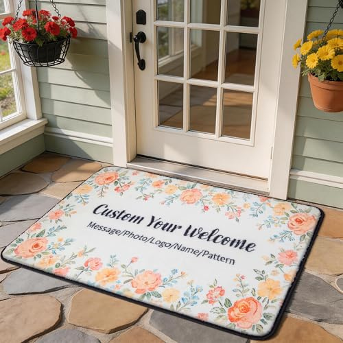 Tinyboy-hbq Fußmatte Personalisiert 50x75cm Innen Außen Waschbar rutschfest | Individuell Gestaltbar. Personalisierte Geschenkidee. Einzigartiges Festtagsgeschenk. Ideales Anlassgeschenk.