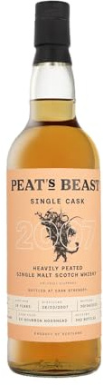 Peat’s Beast Single Cask 2007 Scotch Whisky 55% – Cask Strength, Rauchig & Getorftet, Bourbon Cask, 0,7L, Limitierte Abfüllung