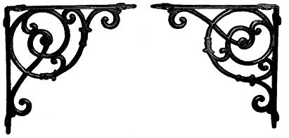 HomeZone® Pair of Large Victorian Cast Iron Wall Metal Shelf Brackets Supports Heavy Duty Ornate Vintage Scroll Design Cast Iron Wall Brackets for Shelves Home and Garden.