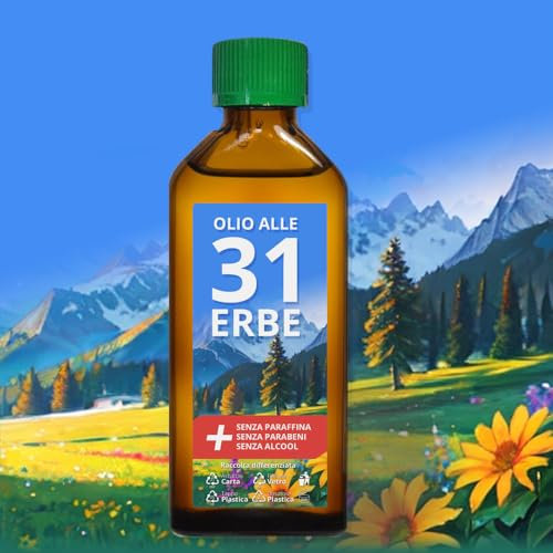 Rebeca Shop OLIO 31 BALSAMICO ALLE 31 ERBE NATURALI RAFFREDDORE ARTICOLAZIONI DOLORI 100 ml