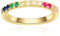 Eastside Damen Ring Edelstahl gelbgold Zirkonia rosa pink orange gelb Edelstahlring