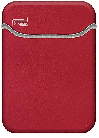 Vibe 16 Inch Laptop Sleeve Protective Case [Skin Pouch Cover] Neoprene Sleeve Compatible for MacBook Pro 2019, 15-inch old MacBook Pro Retina, 15-inch Surface Book, Lenovo IdeaPad S145 Red