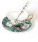 Juegos Tazas Te Porcelana Inglesa Juego De Tazas De Café Porcelana 200ml，Conjuntos De Taza Y Platillo,3 Piezas (1 Tazas + 1 Placas + 1 Cucharas