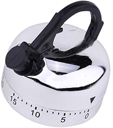 Cabilock Mechanische Küchenuhr 60 Minuten Eieruhr Kochen Countdown Kessel Design Backen Erinnerung Zeitmanager für Heimrestaurant Schule