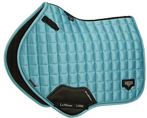 LeMieux Close Contact Loire Tapis de Selle carré Classique - Tapis de Selle pour Chevaux - Équipement et Accessoires d'équitation (Azur - L)