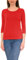 Alkato Damen Shirt 3/4 Arm mit Rundhals, Farbe: Rot, Größe: 3XL