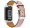 Gimuk Compatible with Fitbit Charge 5 Strap for Women Men, Genuine Leather Adjustable Sports Strap Replacement Wristband for Charge 5 Tracker Small Large (Bling Rose Gold)