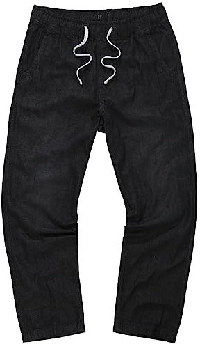 JP 1880 Hombre Tallas Grandes Tallas Grandes Menswear L-8XL Pantalones, aspecto vaquero, 4 bolsillos, corte relajado, negro 6XL 726843100-6XL, Negro