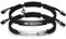 JewelryWe Schmuck 2pcs Pärchen Armband Lederarmband mit Her King His Queen Magnet Kugel Edelstahl Leder geflochten Partnerarmband Freundschaftsarmband Paar Armreifen Verstellbar, Schwarz Silber