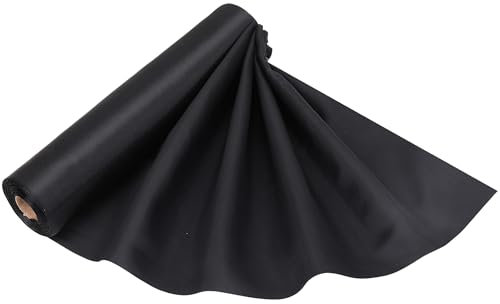 Trimming Shop Rouleau de Satin Noir Solide de 29 cm x 20 m, Grand Tissu, Parfait pour la Fabrication de nœuds de Chaise, la Couture,