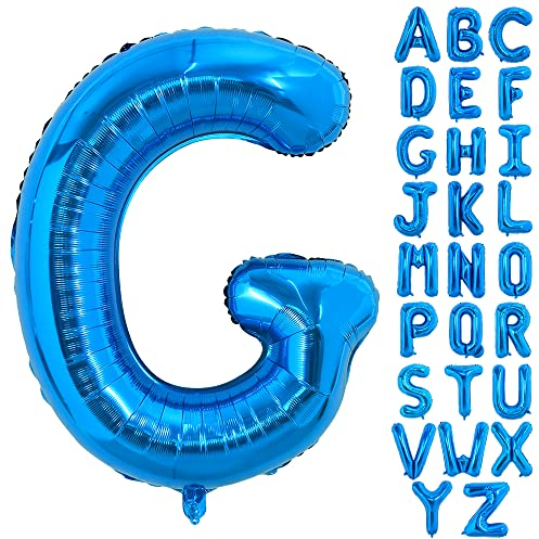 TONIFUL 40 Zoll großer Blau Buchstabe G Ballon, riesiger Buchstabenballon, großer Folienballon für Geburtstagsfeier, Jubiläumsdekoration