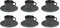Villeroy & Boch Manufacture Rock Mokka- / Espressotassen mit Untertassen, 6er Set, 60 ml, Hochwertiges Geschirr in Schiefer-Optik, Premium Porzellan, Spülmaschinen- / Mikrowellengeeignet, Schwarz