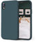 OIIAEE Silicone Case Compatible with iPhone XR Case 6.1 Inch, Soft Ultra Slim Protective Shockproof Liquid Silicone Phone Case with Anti-Scratch Microfiber Lining,Teal