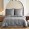 Simple&Opulence Bambus Bettwäsche 220x240 cm, Seidiger und weicher Bettbezug Kühle Bettwäsche-Set Perfekt für Haut und Haar mit Kopfkissenbezügen, Grau