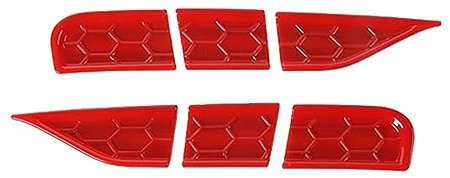 SQFZLL Feux Anti-Brouillard 6 Pièces ABS Voiture Phare Avant Nettoyage Décoration Couverture Garniture Autocollants pour Grand Cherokee 2014-2016 (Couleur : Rouge, Taille : 1 UK)