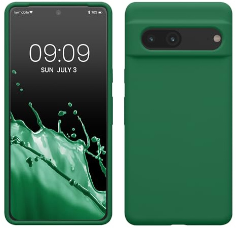 kwmobile Handyhülle für Google Pixel 7 Hülle, für Pixel 7 Case - Hülle Silikon - kabelloses Laden - Pixie Green