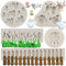 MYPRACS Lot De 5 Moules En Silicone En Forme D'animaux De Ferme Vache Cochon Tête De Mouton Herbe Verte Clôture De Jardin Moule À Fondant Pour Décoration De Gâteau Au Sucre Décoration