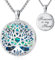 Eusense Baum des Lebens Medaillon Anhänger Medaillon Halskette 925 Sterling Silber Openable Medaillon für Bilder Foto Kette Schmuck Geschenk für Frauen Mädchen