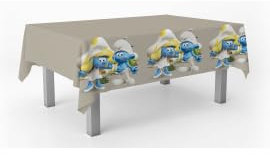 BeenSmile, Schlümpfe Tischdecke, Dekoration für Geburtstag, Kinderparty, Feiern und Geburtstag, 1 Stück, 120 x 180 cm,